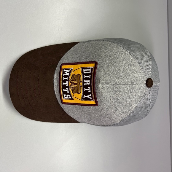 Gongshow Hockey Dirty Mitts Hat Grey Brown Mesh Snapback Trucker Cap Adult Gray - Picture 6 of 8